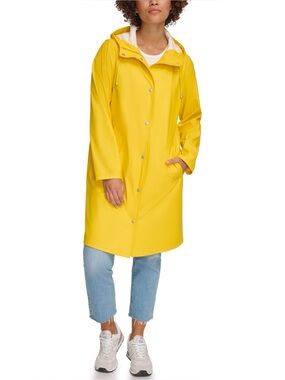 Levi's Women’s Classic Yellow Hooded Rain Parka Coat Size S